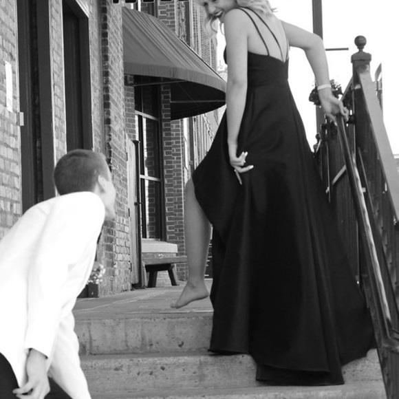 PromGirl, size 4, BLACK ball/prom/event dress - Picture 6 of 7